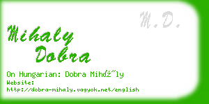 mihaly dobra business card